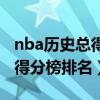 nba历史总得分榜排名百度百科（nba历史总得分榜排名）