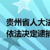 贵州省人大法制委员会原副主任委员杨再春被依法决定逮捕