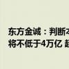 东方金诚：判断本次一揽子增量政策中的财政政策增量规模将不低于4万亿 超出市场预期