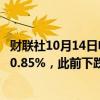 财联社10月14日电，富时中国A50指数期货快速拉升，现涨0.85%，此前下跌1%。