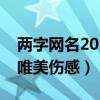 两字网名2021最新版的女生（两字网名女生唯美伤感）