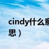 cindy什么意思中文翻译人名（cindy什么意思）