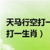 天马行空打一生肖最佳答案是什么（天马行空打一生肖）