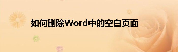 如何删除word的空白页面,没有分页符（怎么删除word中空白页面）