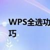 WPS全选功能详解：操作指南与高效应用技巧