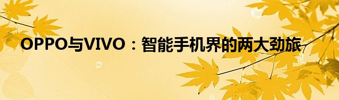 oppo和vivo简介（Oppo与vivo哪个技术实力更强）