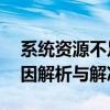 系统资源不足：无法完成请求的服务——原因解析与解决方案