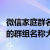 微信家庭群名称创意集锦：温馨、欢乐、有趣的群组名称大全