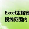 Excel表格窗口冻结教程：让你的数据始终在视线范围内