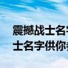 震撼战士名字大解析：30个炫酷、独特的战士名字供你参考！