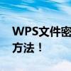 WPS文件密码忘记了怎么办？教你几种解决方法！