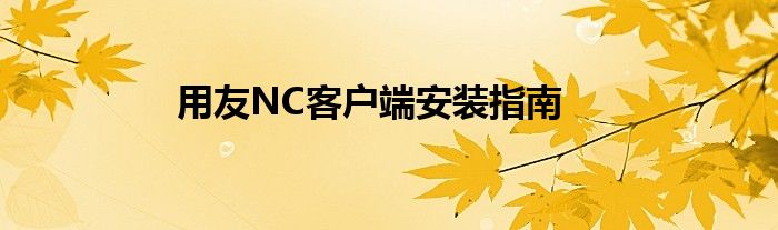 用友nc安装程序（用友nc财务软件安装教程）